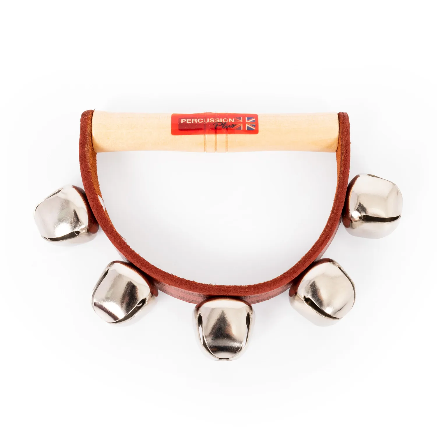 Percussion Plus Sleigh Bells bel 5 bellen houten steel