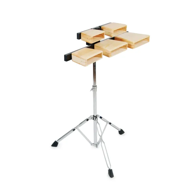 Percussion Plus temple blocks 5 blokken met statief