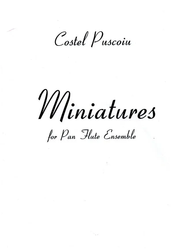 Plaschke Miniatures panfluitensemble bladmuziek