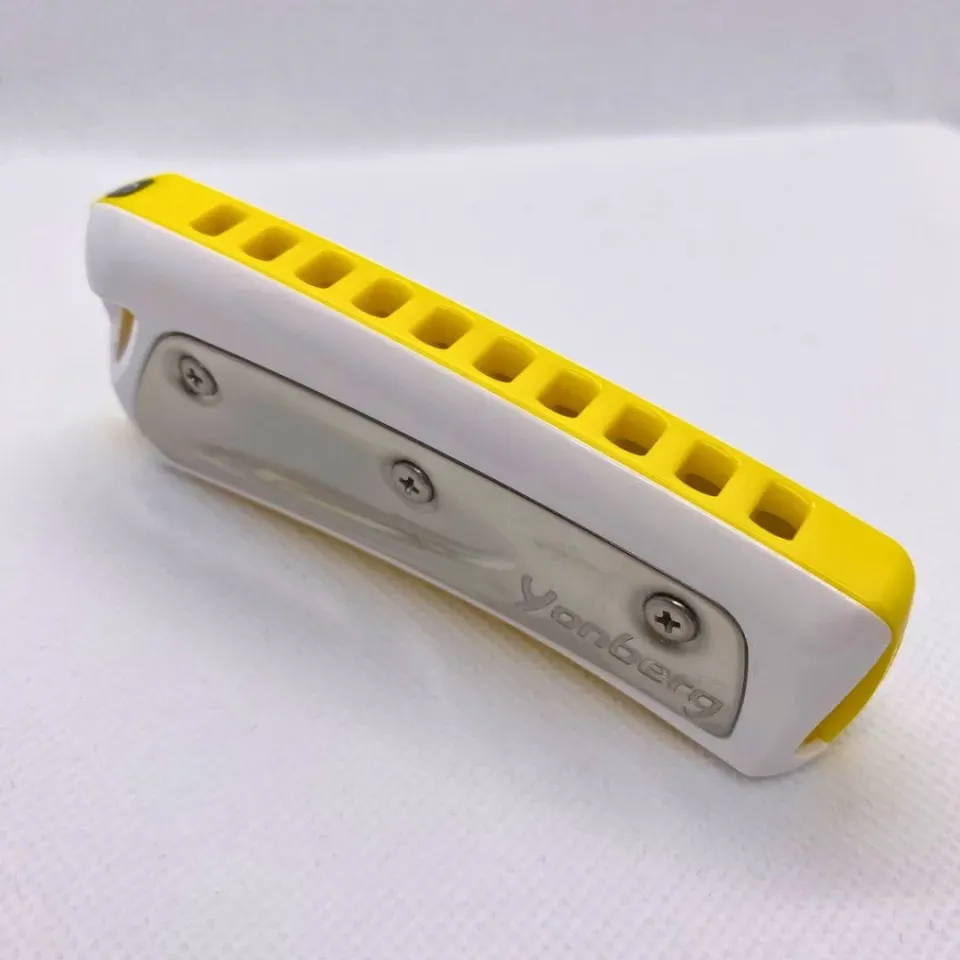 Yonberg Rainbow mondharmonica rvs geel
