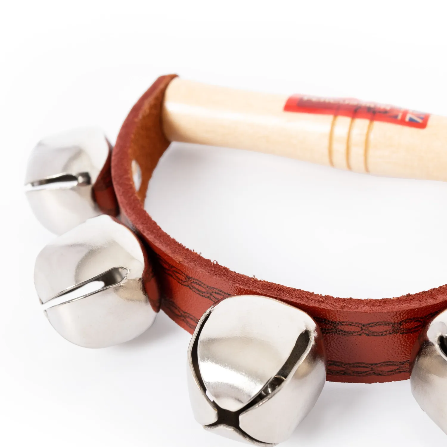 Percussion Plus Sleigh Bells bel 5 bellen houten steel
