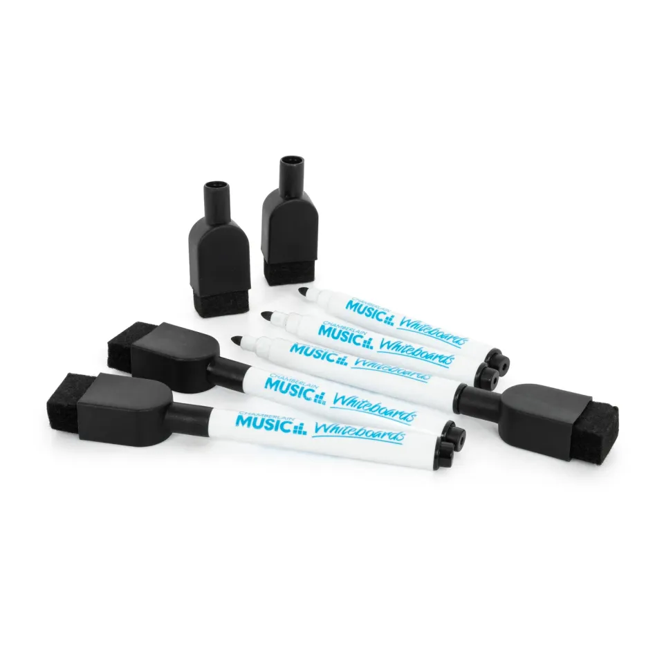 Chamberlain Music whiteboardstift zwart fine tip 5-pack
