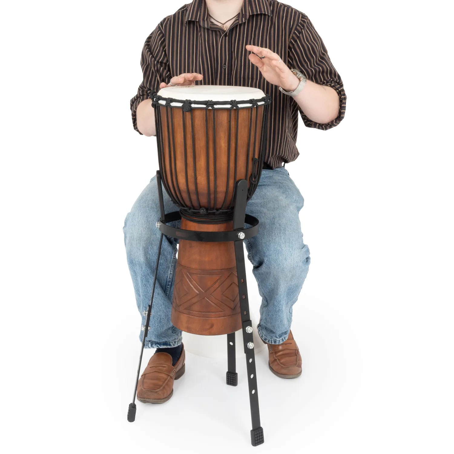 Percussion Plus djembé standaard 10 inch verstelbaar