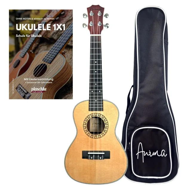 Plaschke ANIMA concert ukulele sparren mahonie complete set