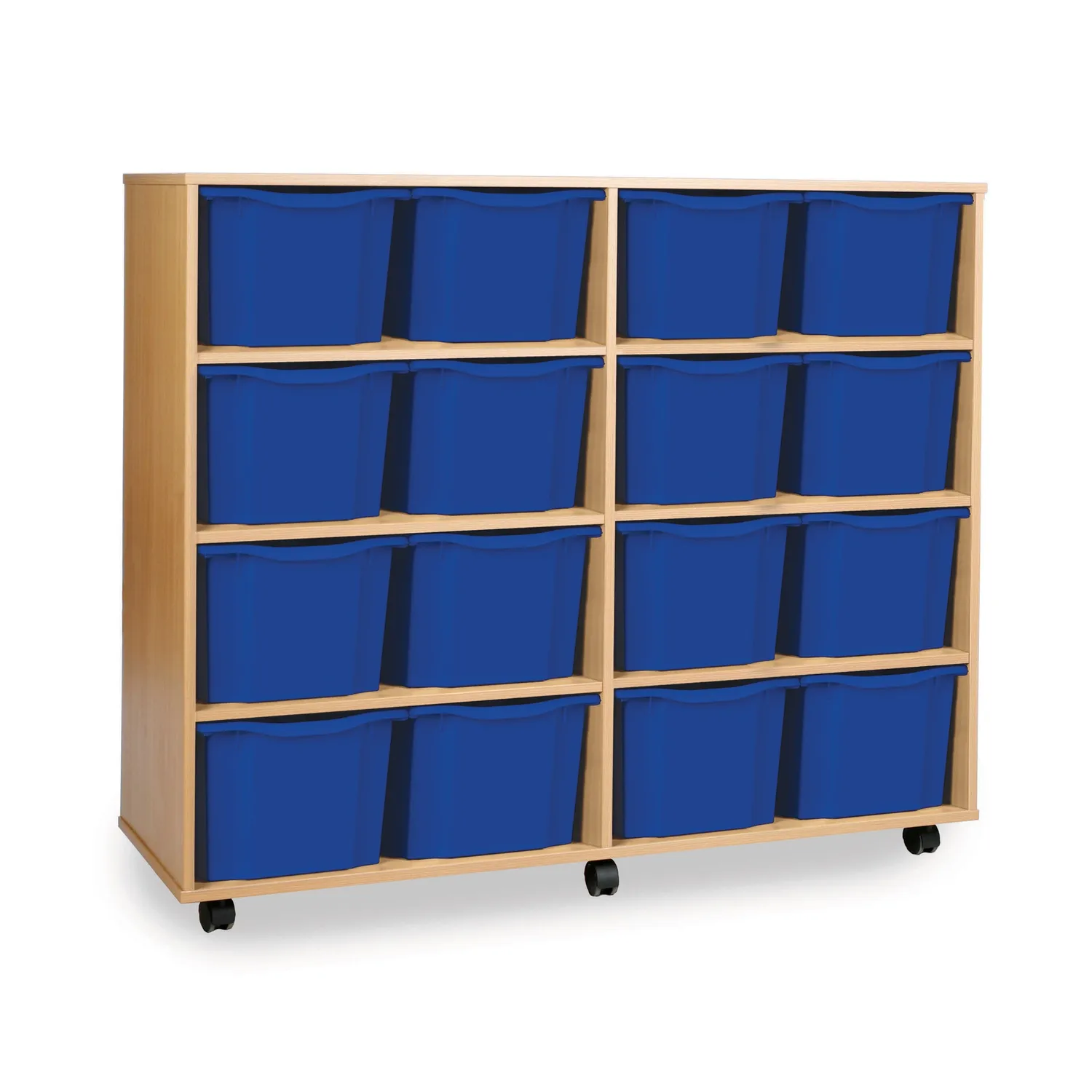 Monarch 16-vaks opbergkast triple tray beukenhout