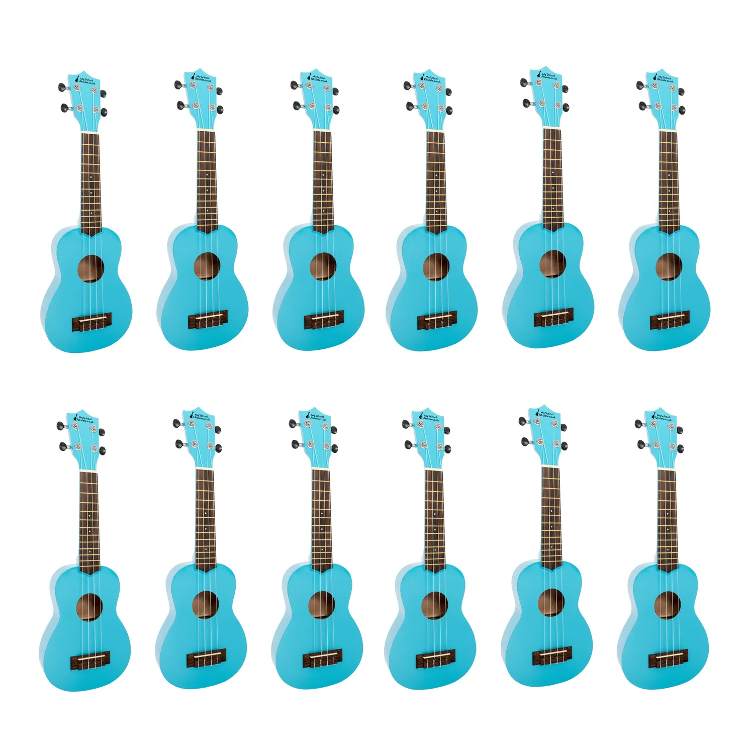 My School Ukulele sopraan ukelele 12-pack rood