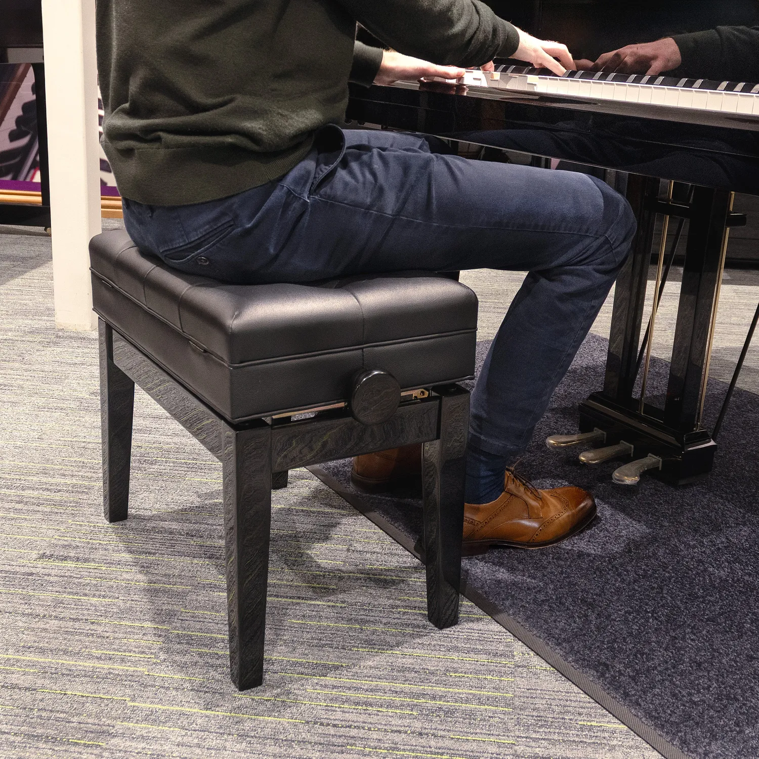 Musisca Concert pianokruk opbergruimte zwart verstelbaar
