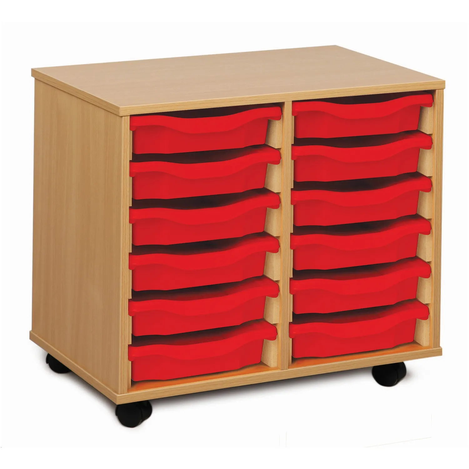 Monarch 12 opbergkast 2x6 beuken met trays