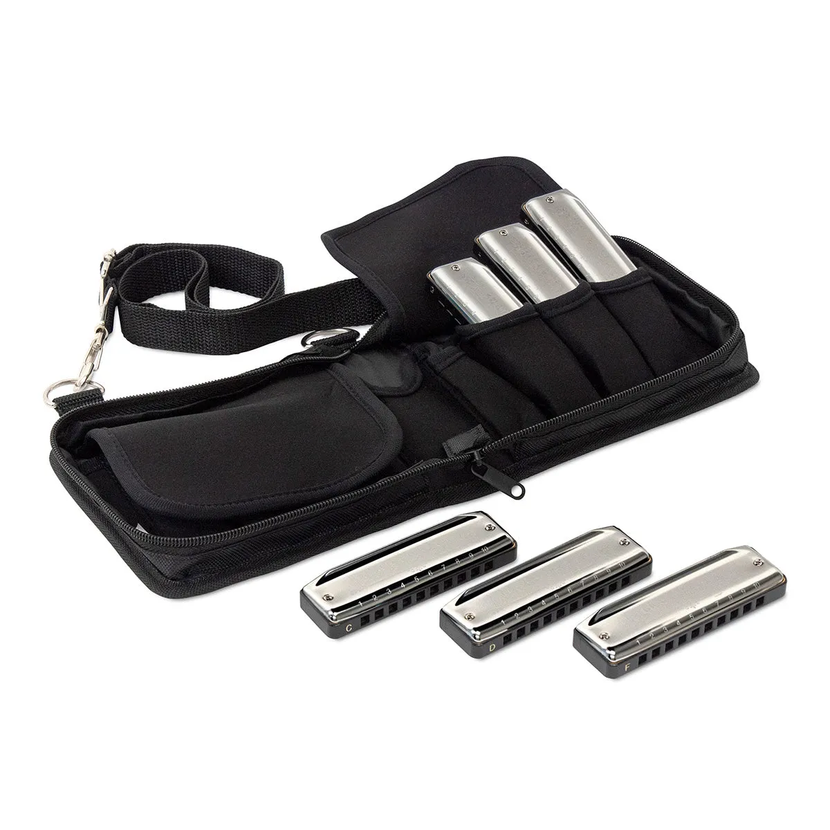 Suzuki Bluesmaster MR-250 mondharmonica set 6 stuks diatonisch