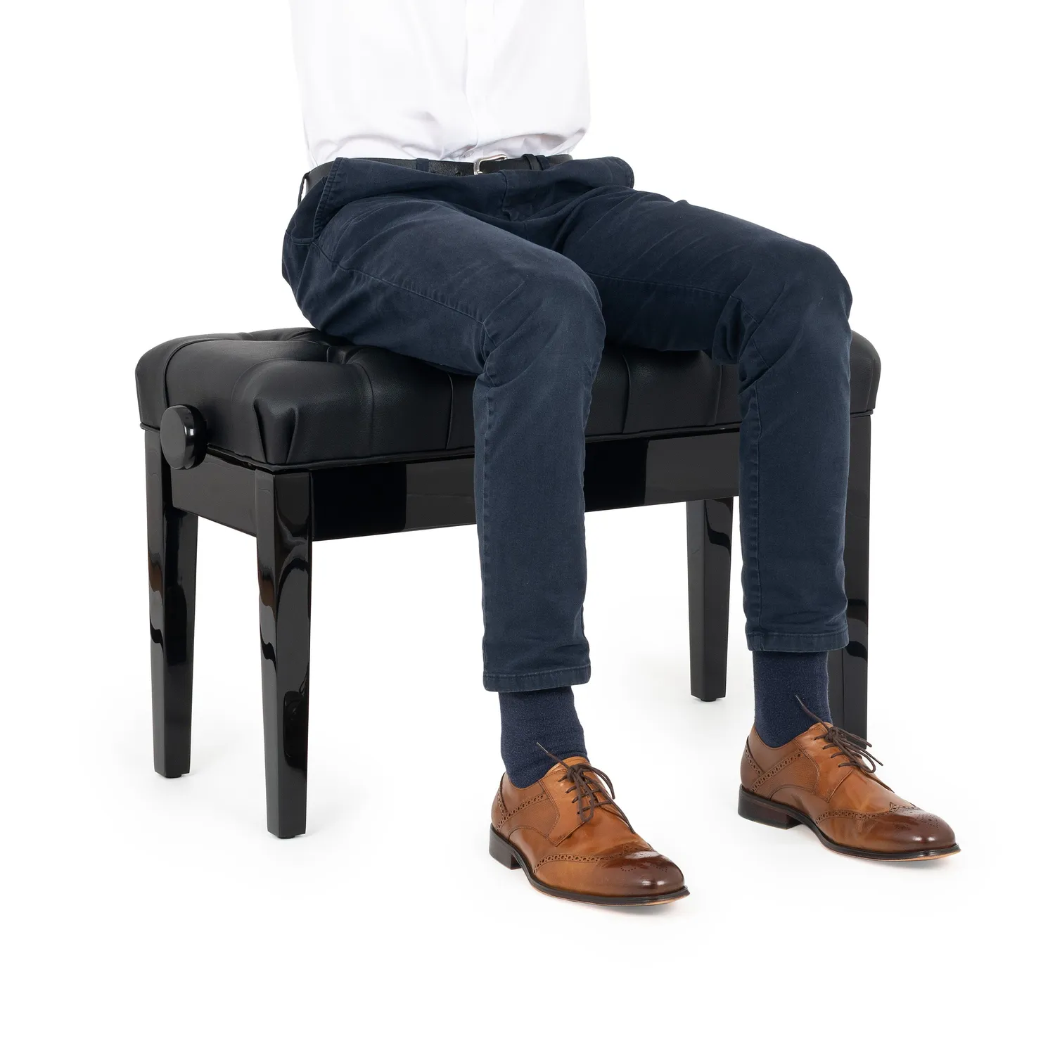 Musisca Wide Top Concert pianokruk zwart 70 cm verstelbaar
