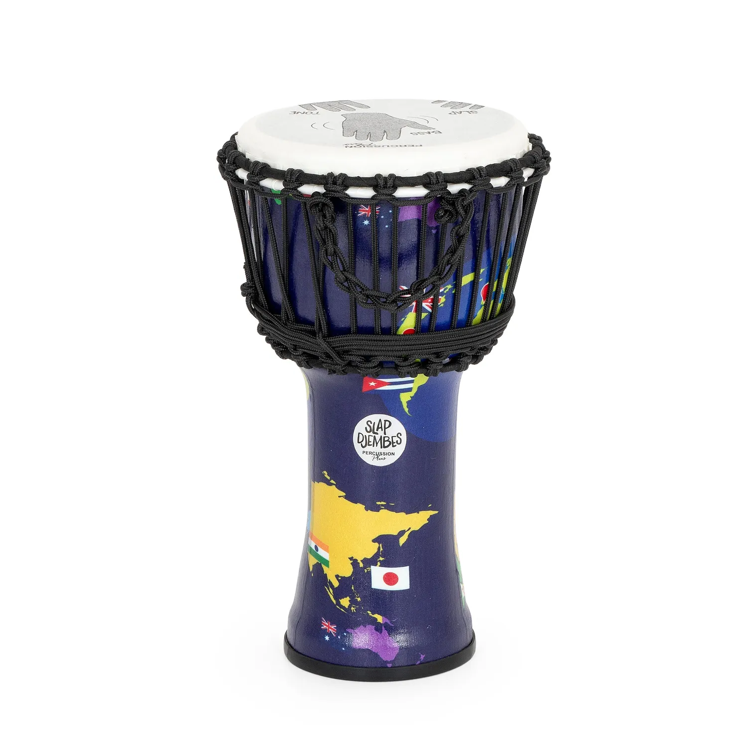Percussion Plus World Slap djembeset 15 stuks touwgestemd