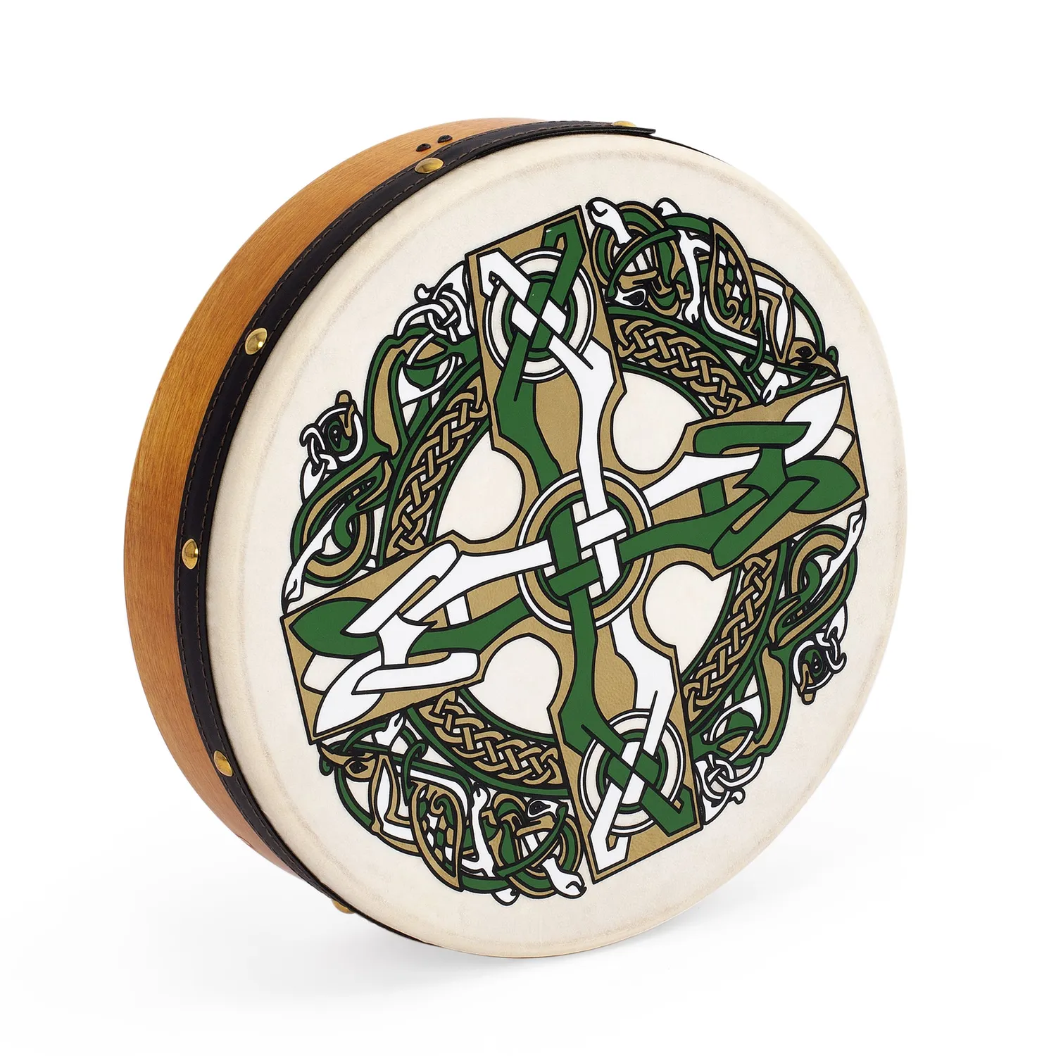 Percussion Plus bodhran Gaelic Cross 12 inch met tipper