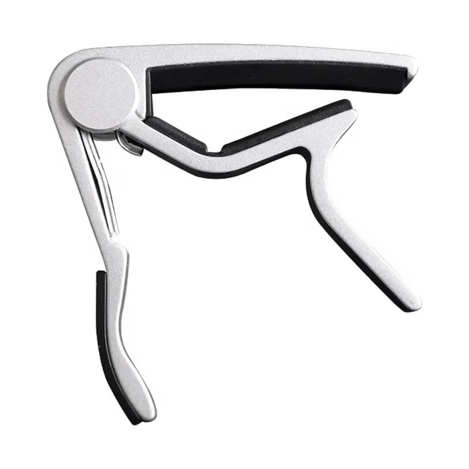 CLX curved capo zilver voor akoestische gitaar