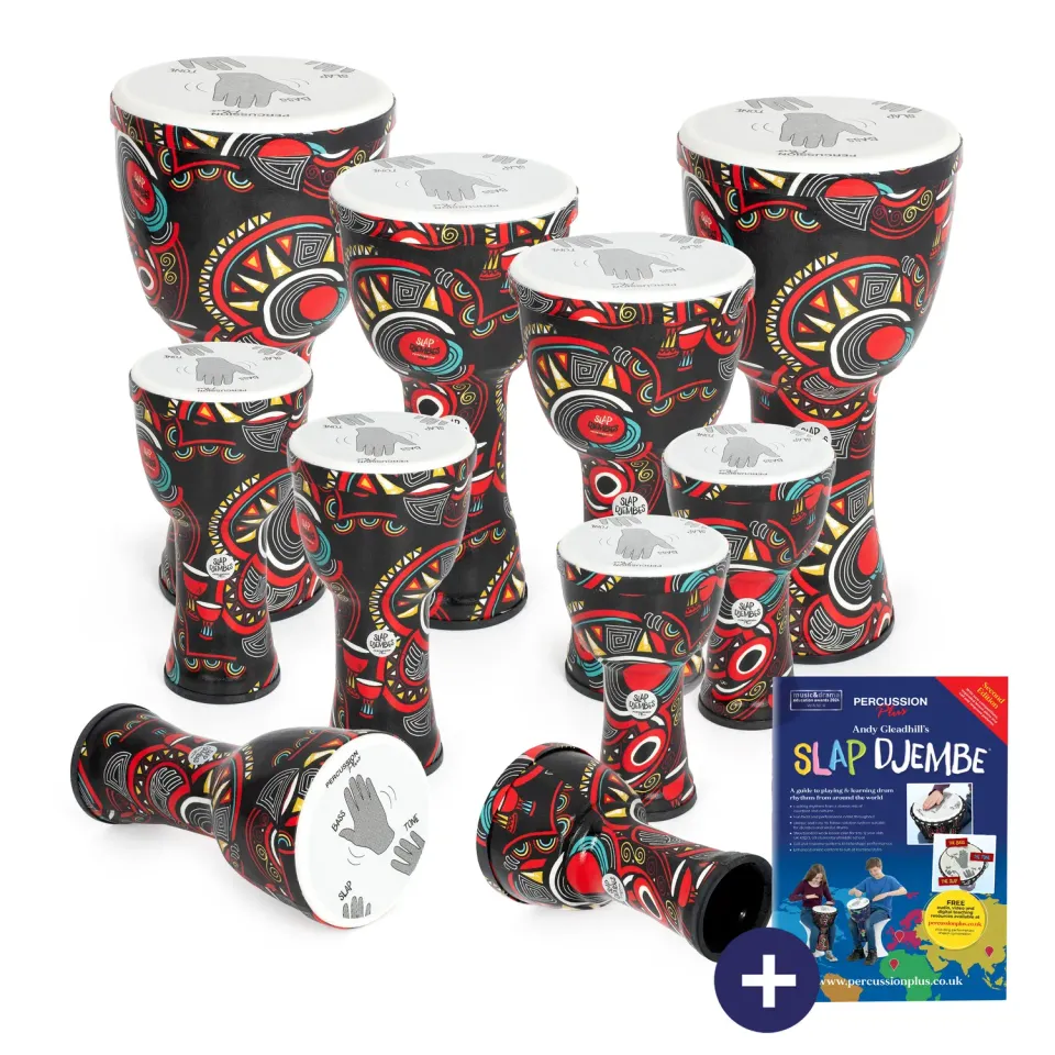 Percussion Plus Carnival Slap djembe 10 pack voorgestemd