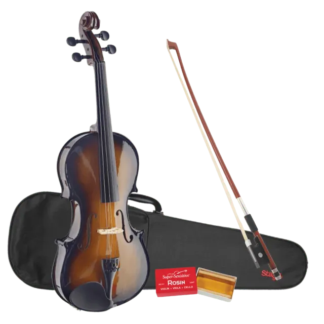 Stagg VN4/4-SB viool starterset 4/4 Sunburst compleet