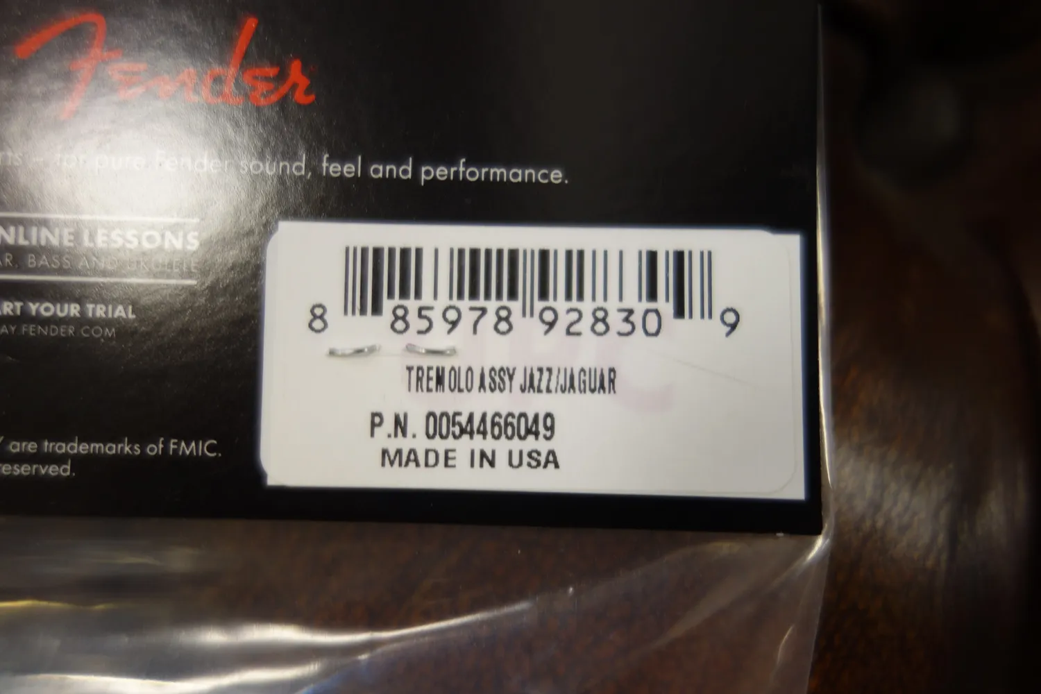 Fender American Vintage Jaguar Jazzmaster tremolo unit nikkel