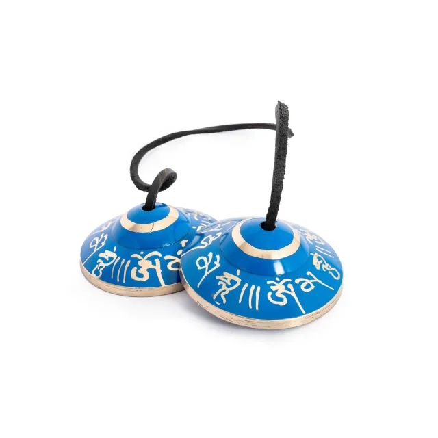 Percussion Plus Honestly Made tingsha bellen blauw
