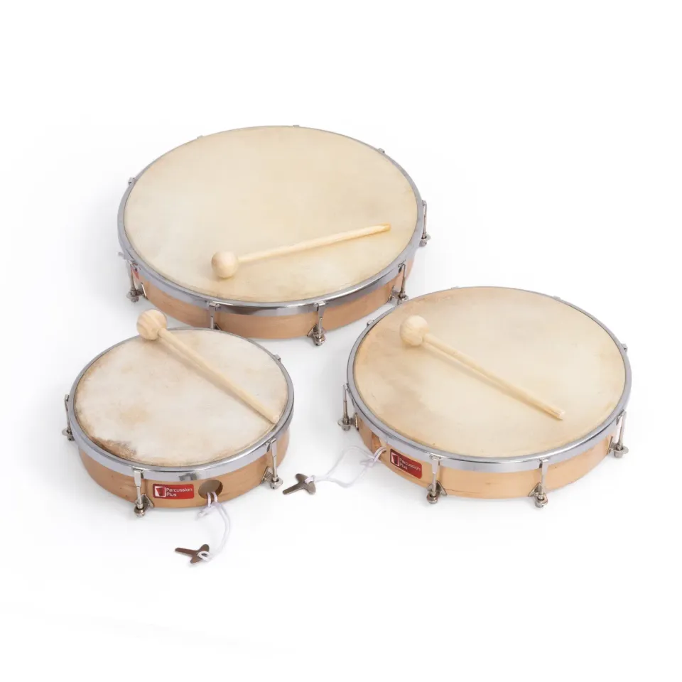 Percussion Plus handtrommel set 3 stuks stembaar