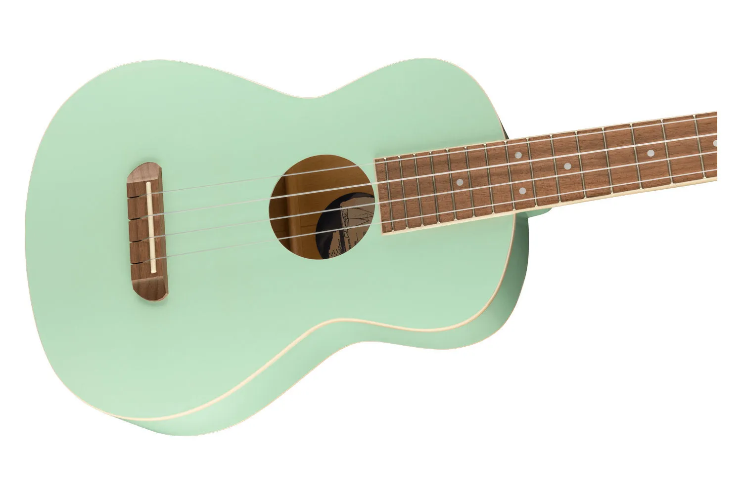 Fender Avalon tenor ukelele Surf Green gelamineerd linde