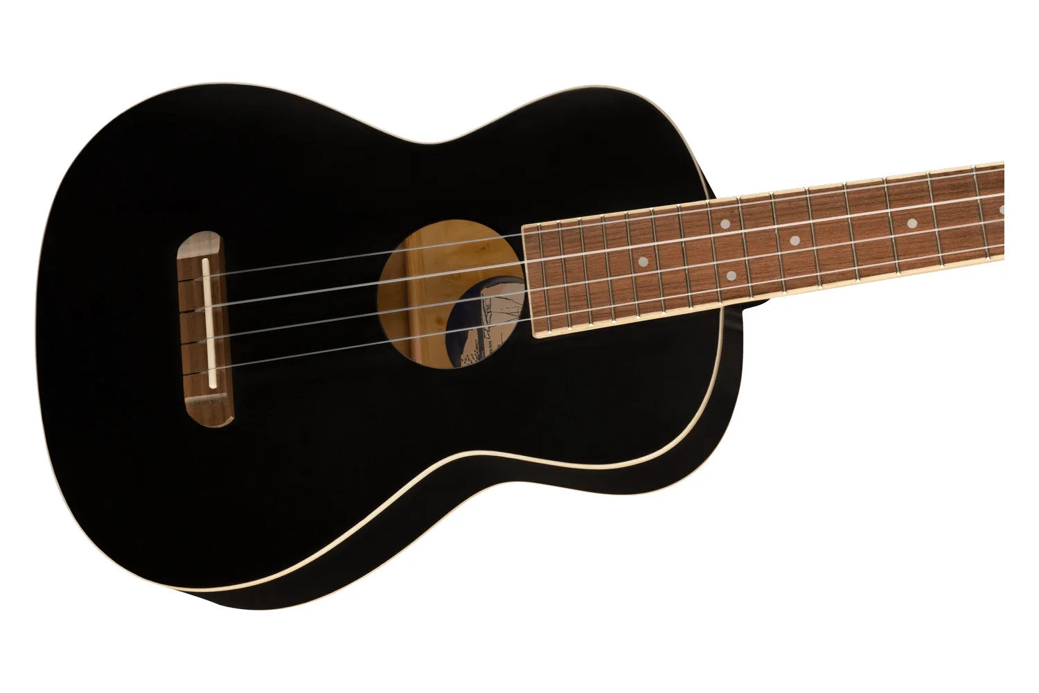Fender Avalon Tenor ukelele Black warme klank