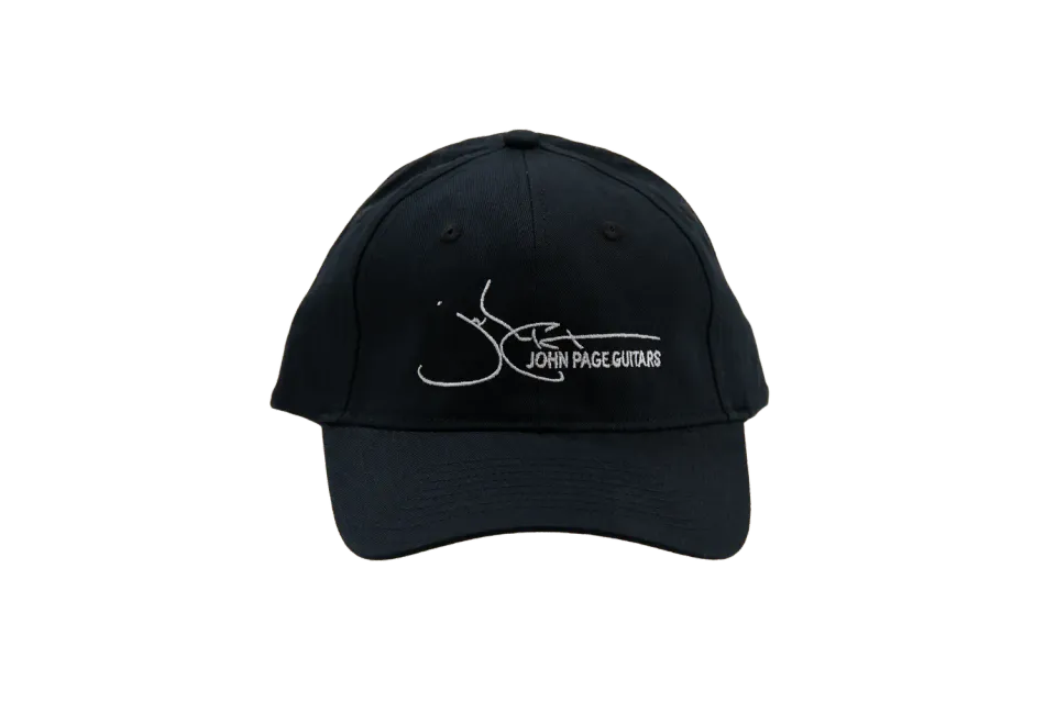 John Page Logo Dad Hat pet zwart geborduurd katoen