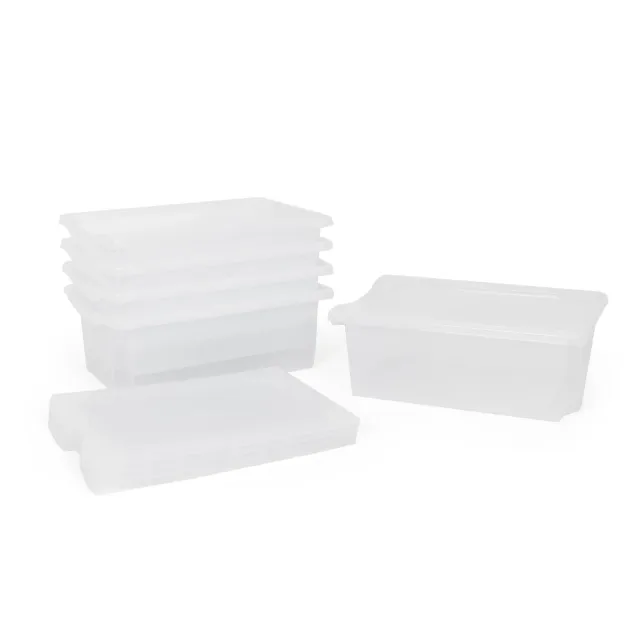 Monarch 20L opbergbox met deksel transparant 5 stuks extra sterk