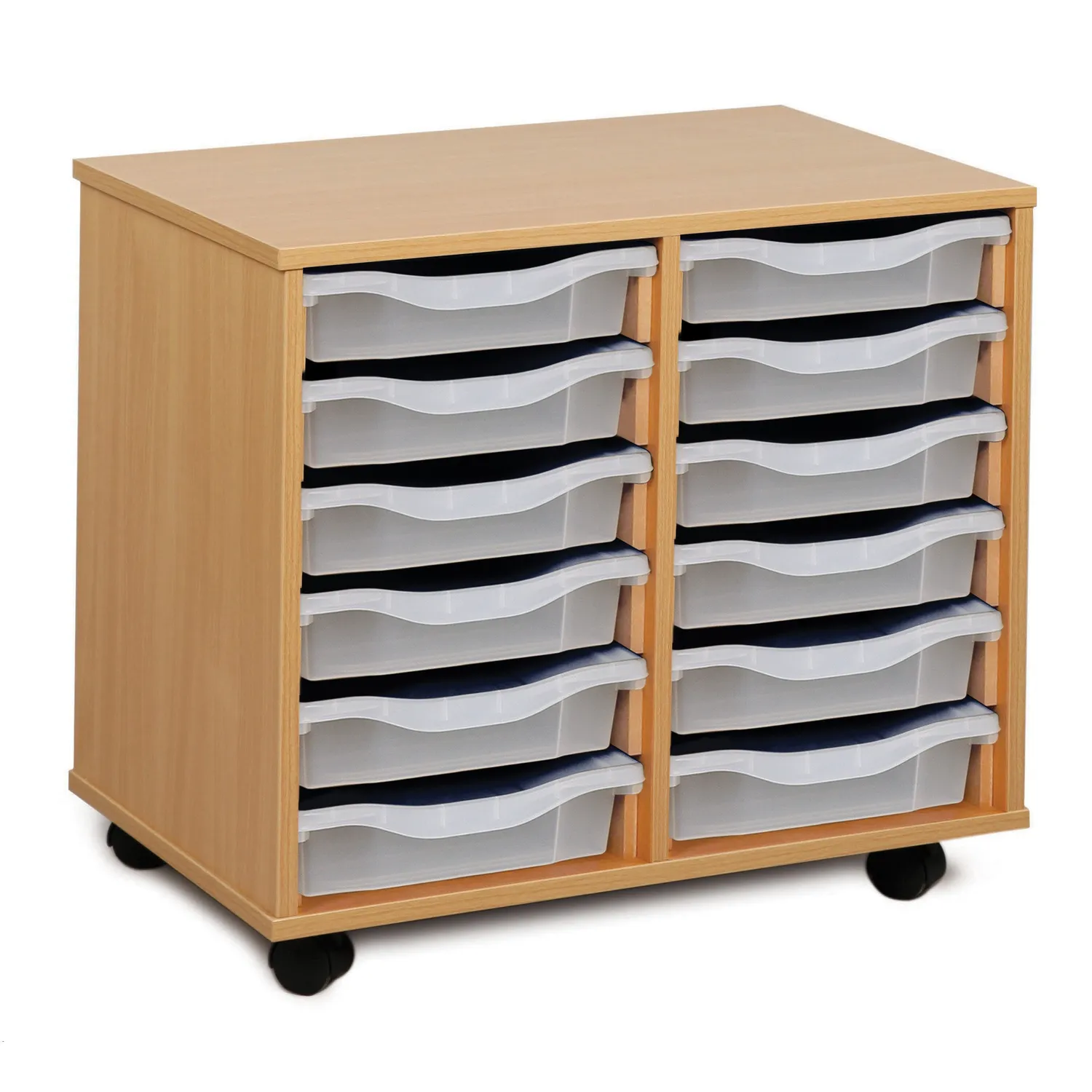 Monarch 12 opbergkast 2x6 beuken met trays