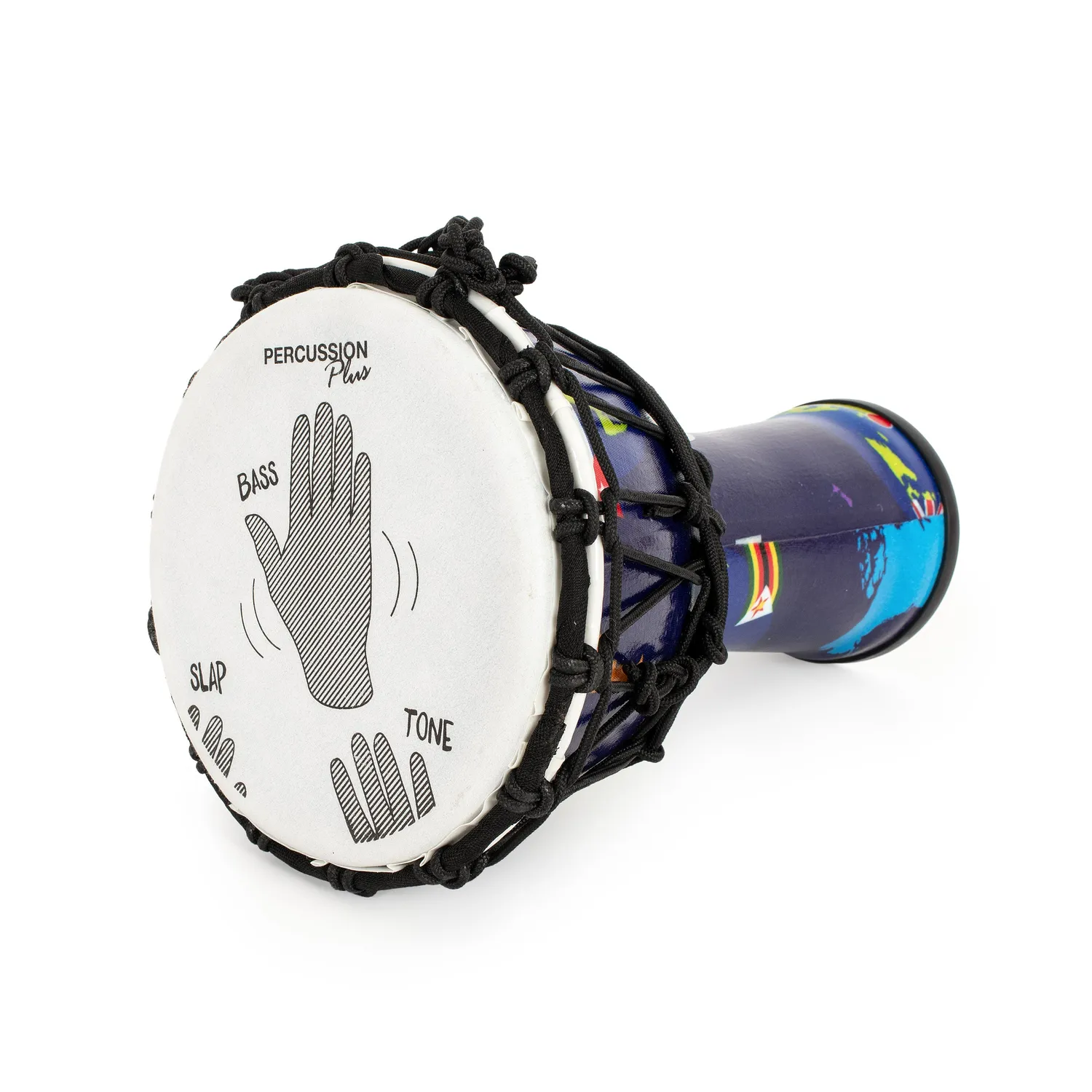 Percussion Plus World Slap Djembe set 4 stuks touwgestemd