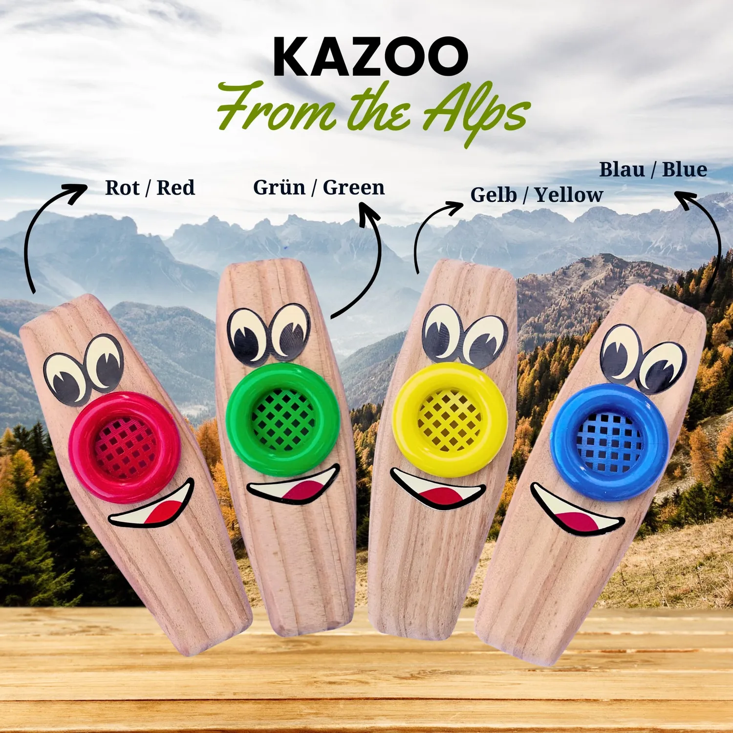 Plaschke Alpine kazoo larikshout rood uniek stuk