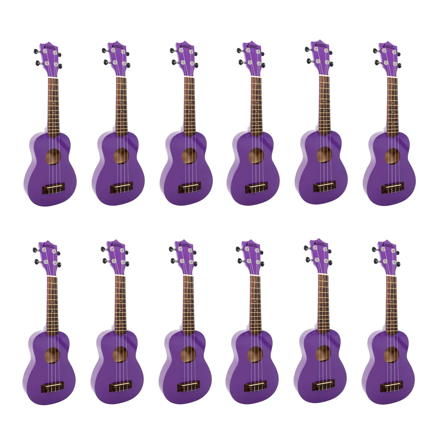 My School Ukulele sopraan ukelele 12-pack rood