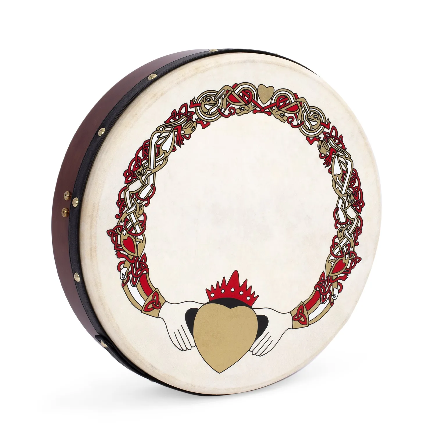 Percussion Plus Claddagh bodhran 15 inch met tas