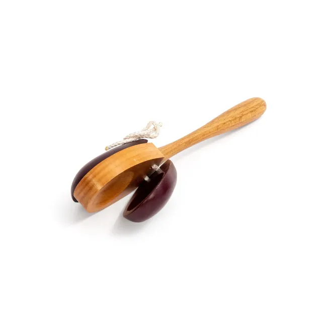 Percussion Plus castagnetten met steel houten uitvoering