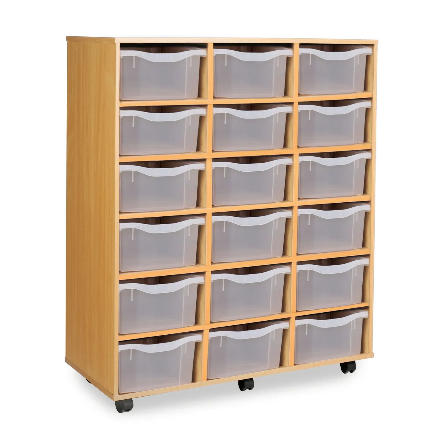 Monarch 18 opbergkast dubbele tray 3x6 blauw