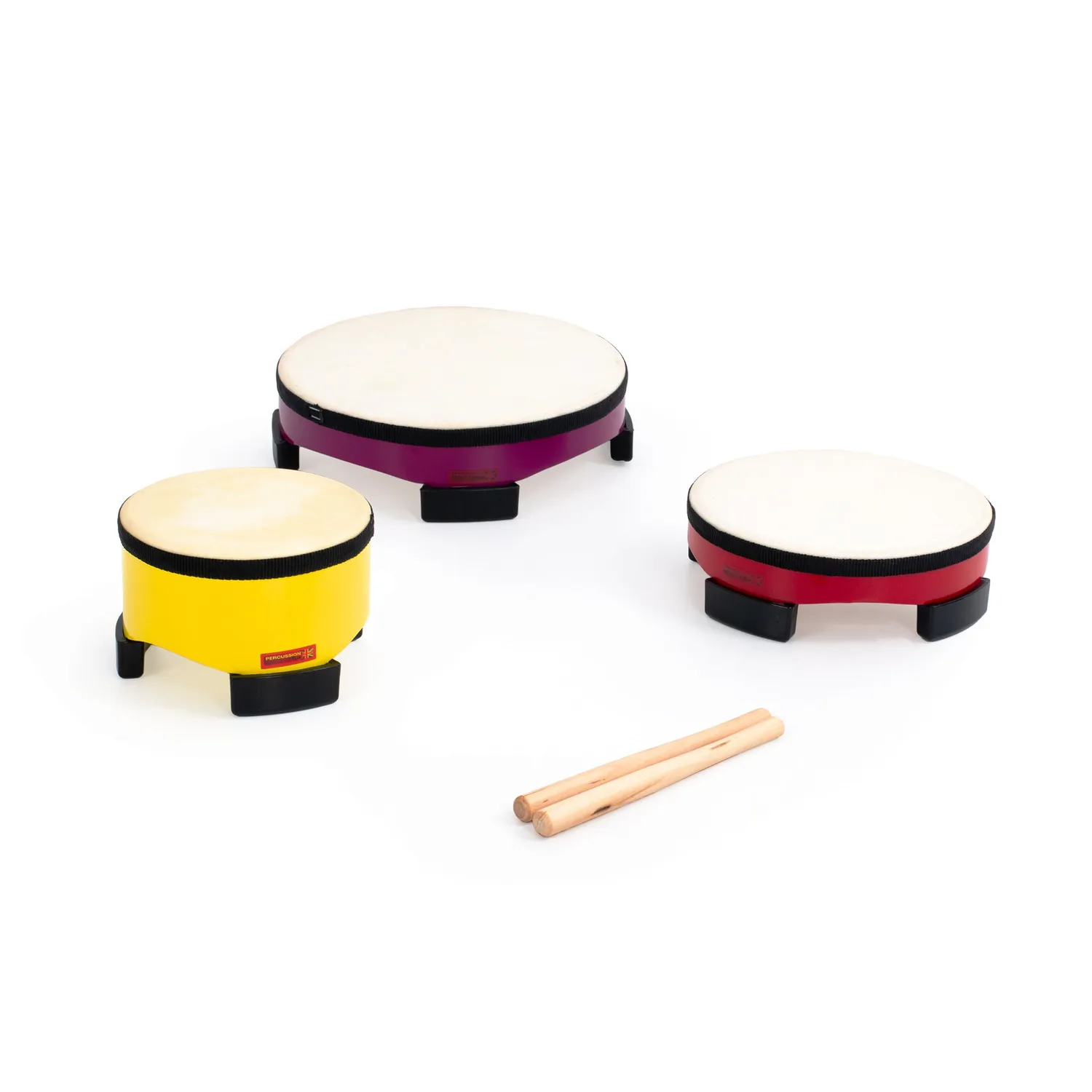 Percussion Plus vloertrommel set 3 stuks geitenvel