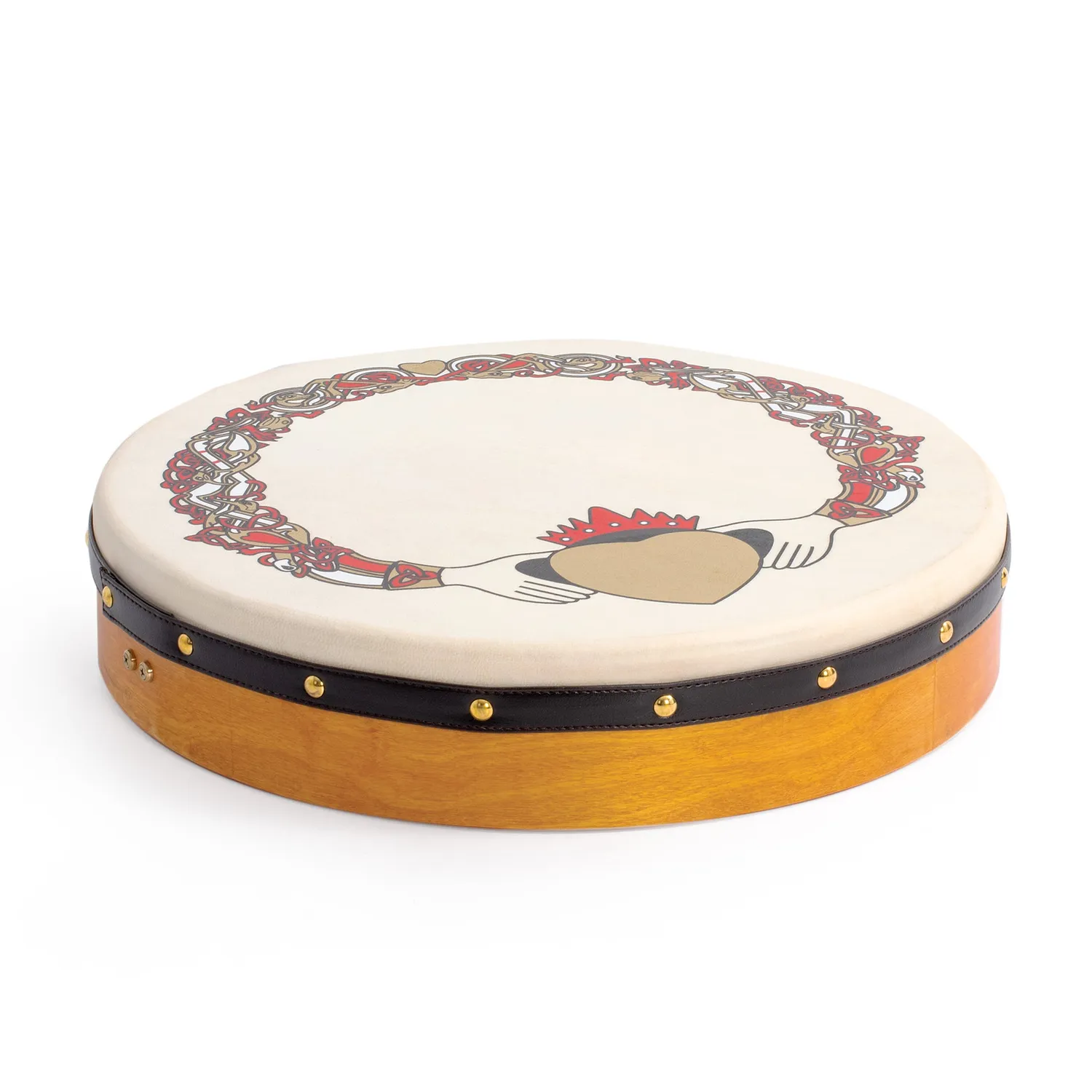 Percussion Plus Claddagh bodhran 18 inch met tas tipper dvd