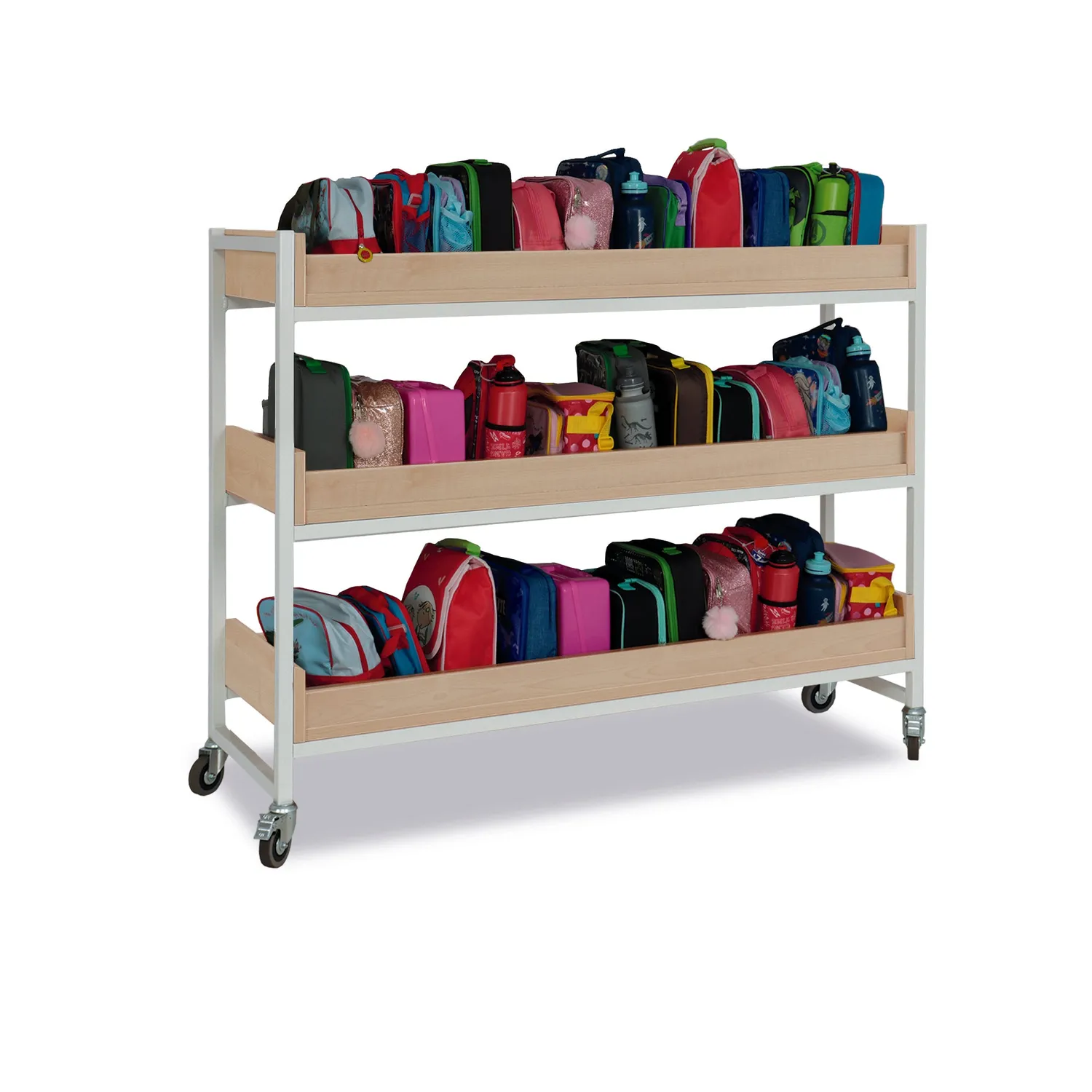 Monarch opbergwagen groot 3 planken grijs 60 kg