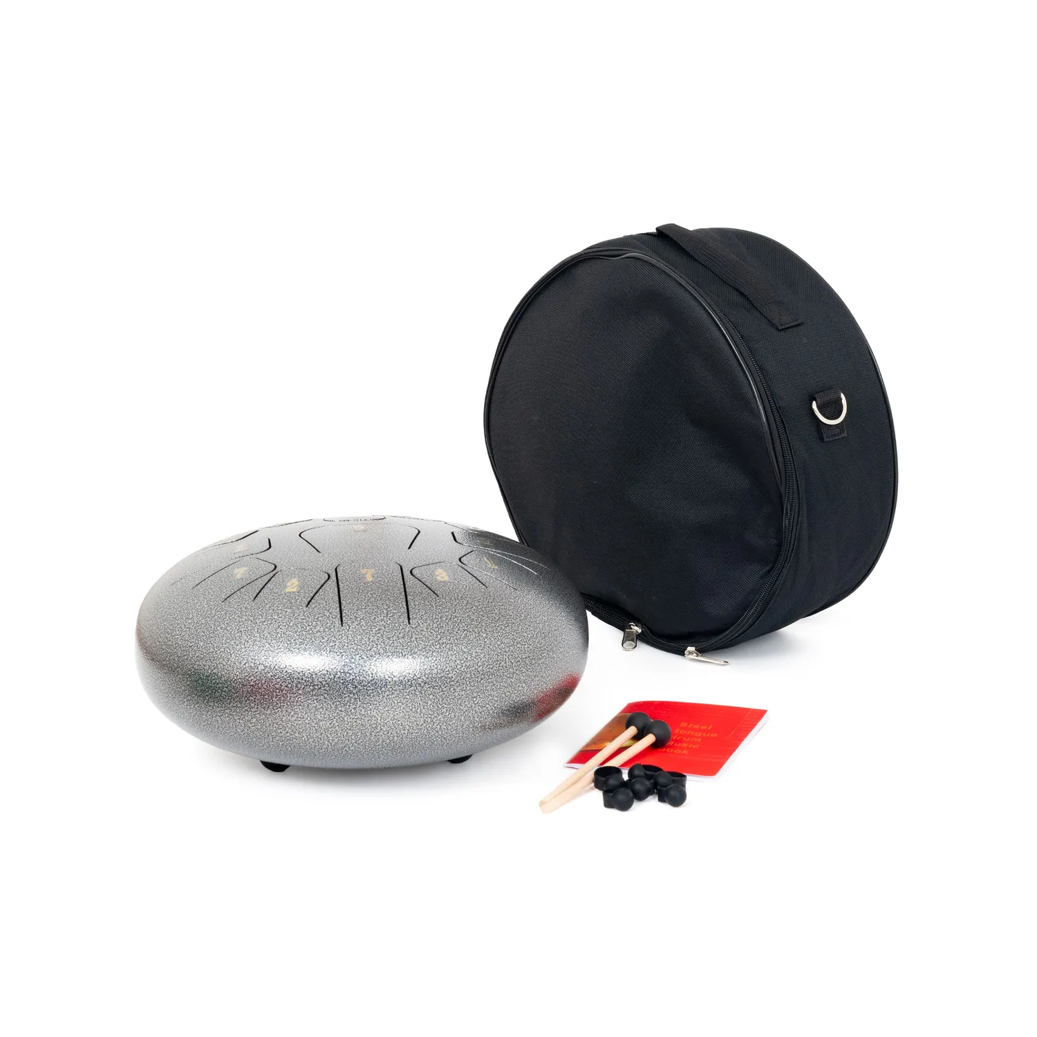 Percussion Plus tonguedrum 12 inch zilver staal 12"