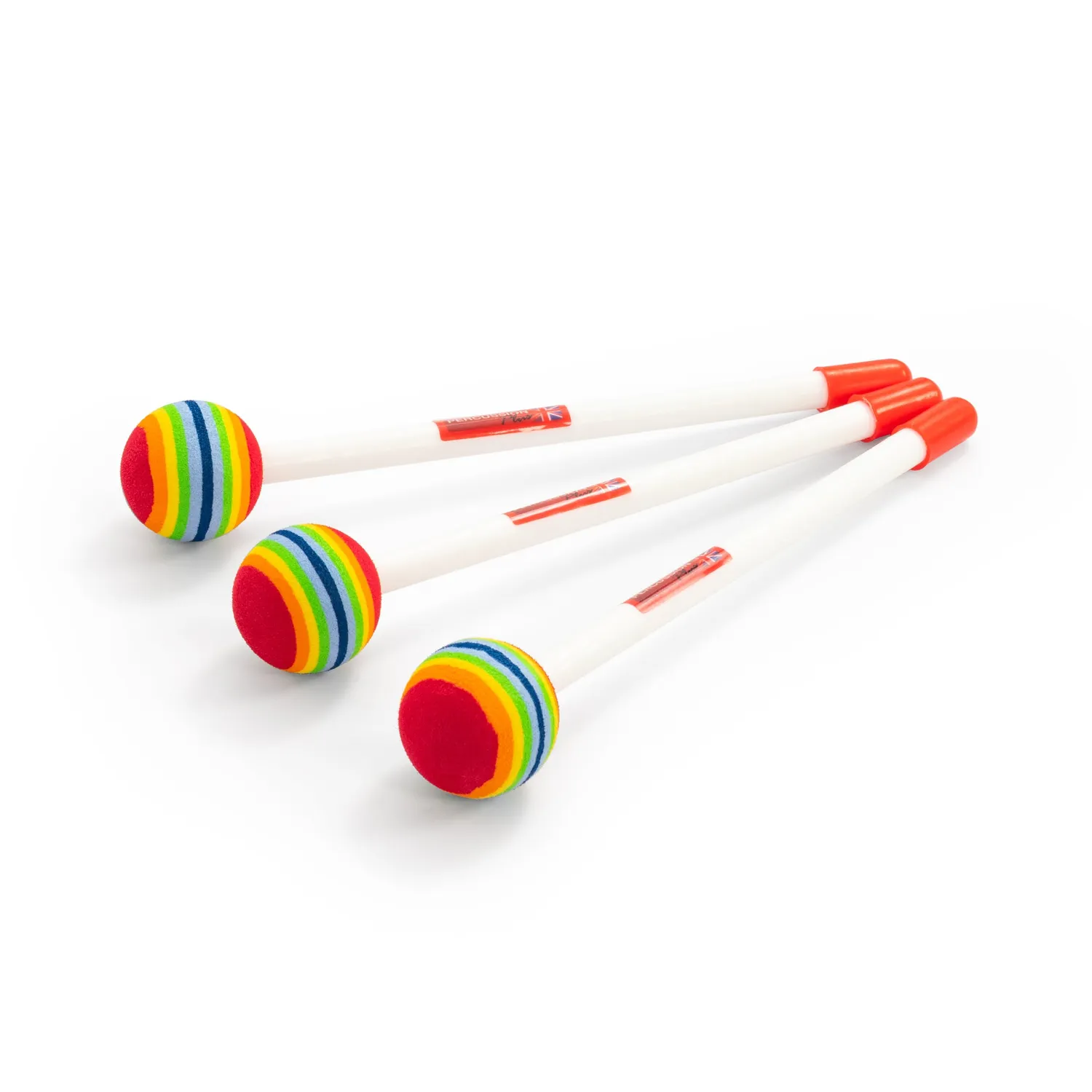 Percussion Plus lollipop drumstok schuim 3 stuks gekleurd