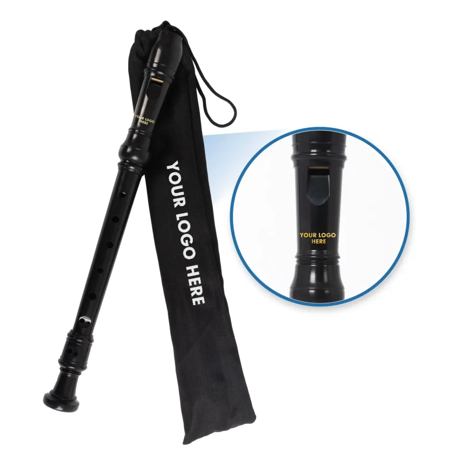 Recorder Workshop 301 blokfluit zwart met logo
