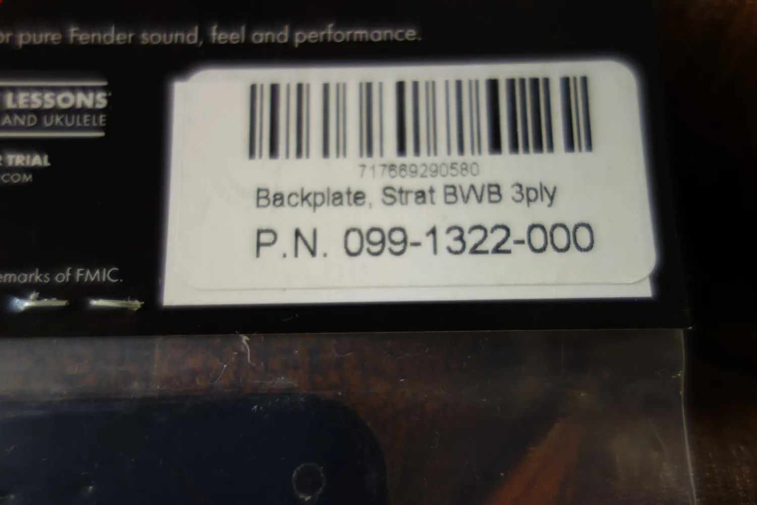 Fender Stratocaster backplate tremolo zwart 3-laags