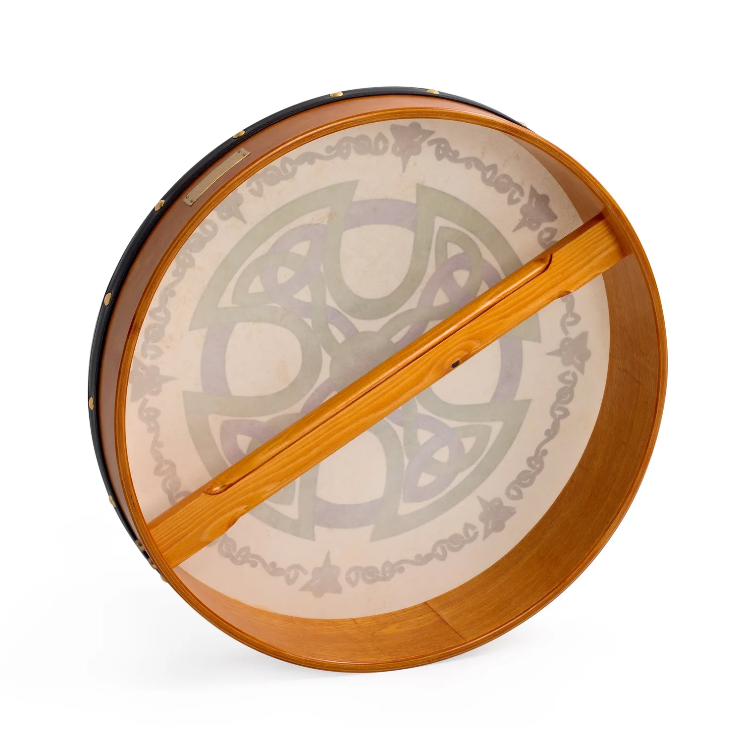 Percussion Plus Brosna Cross bodhran 18 inch met tas natuurvel