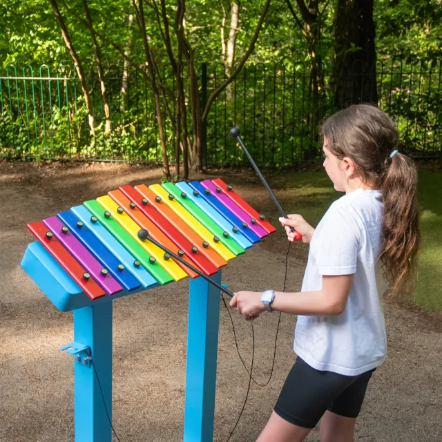 Percussion Plus 15-note duo rainbow xylofoon buiten 15 tonen