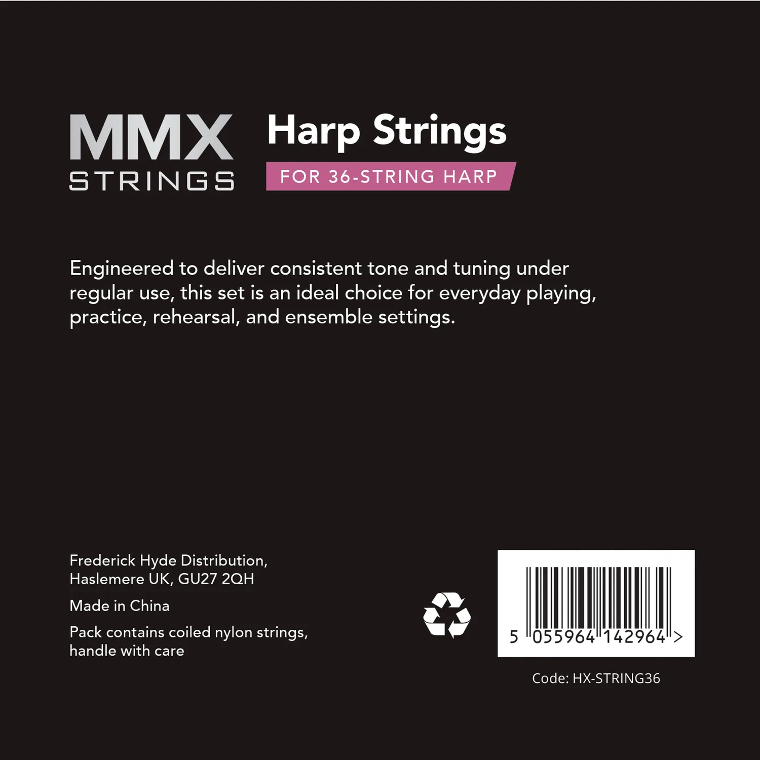 MMX harpsnaren set 36 snaren nylon C2-C7