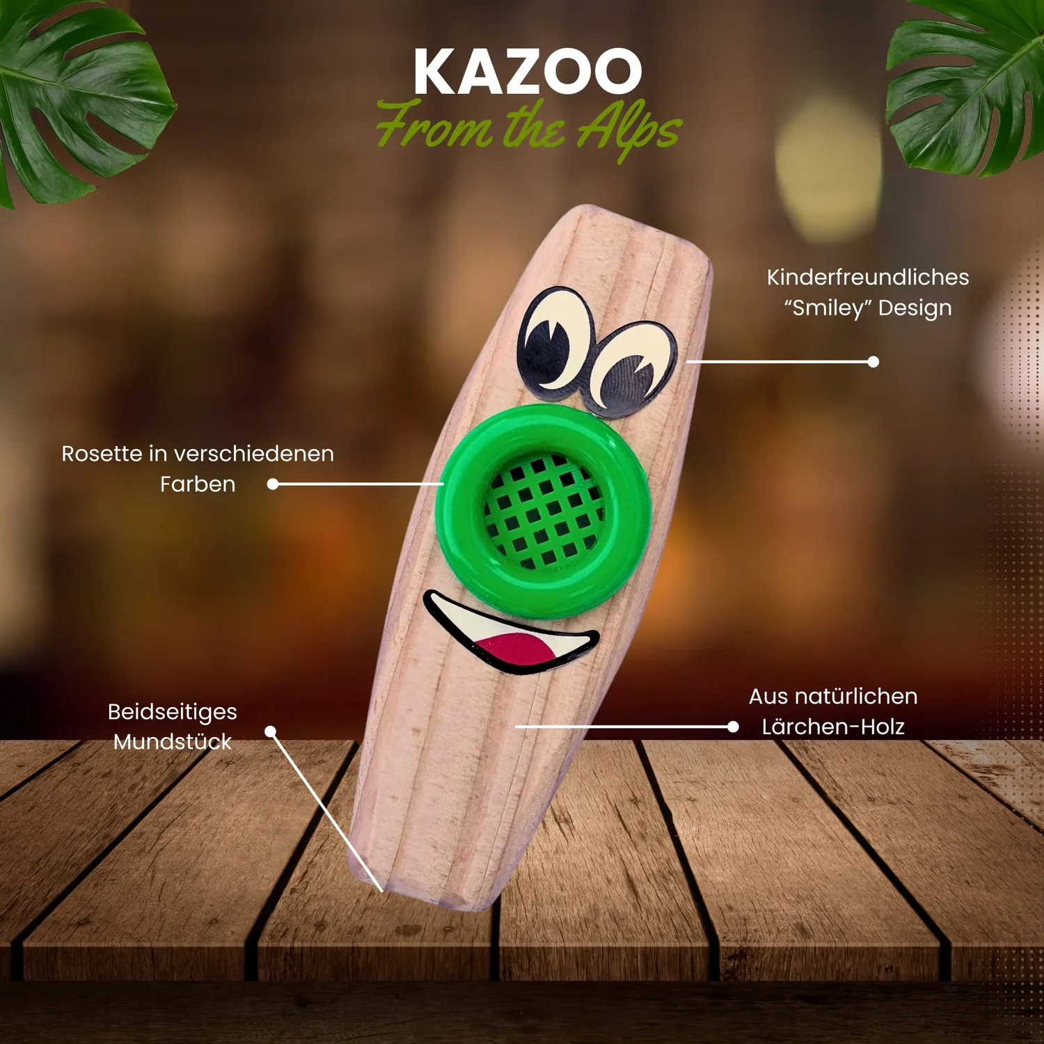 Plaschke Alpine kazoo larikshout rood uniek stuk
