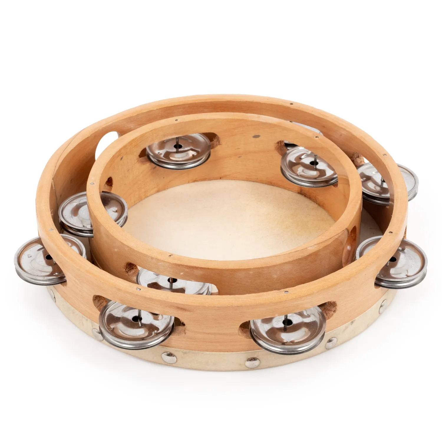 Percussion Plus naturel tamboerijn set 6 en 8 inch