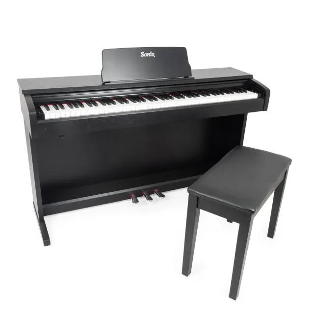 Sonix SXP9 digitale piano zwart met pianokruk