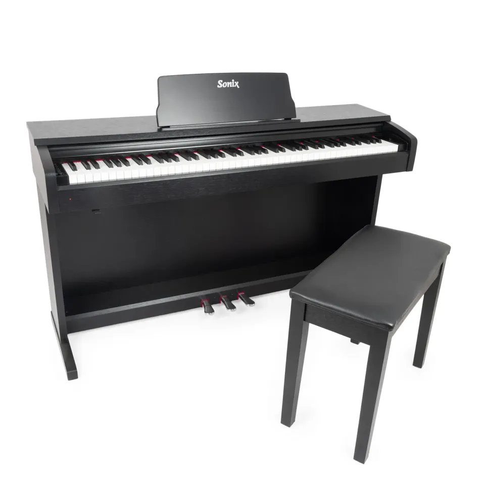 Sonix SXP9 digitale piano zwart met pianokruk