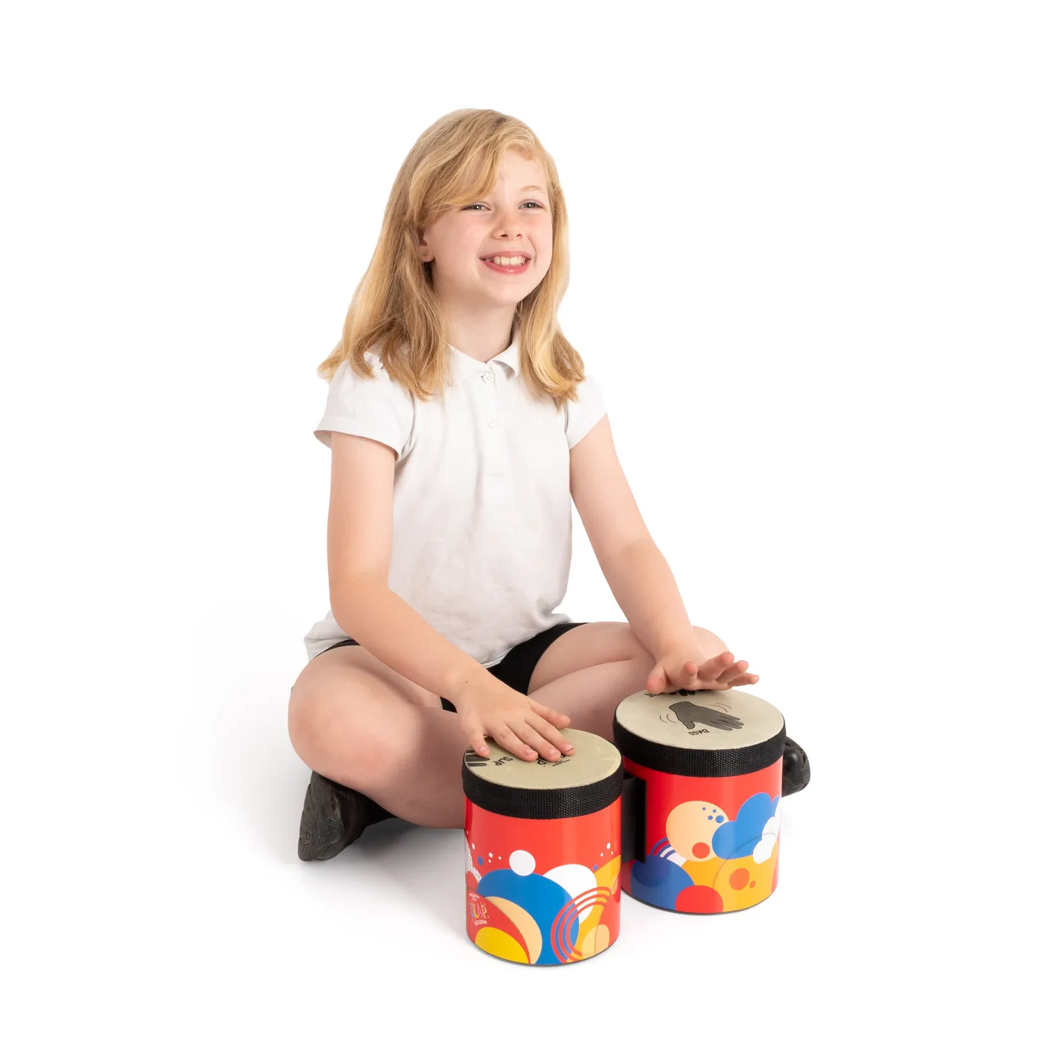 Percussion Plus Slap KidZ bongodrums 5+6 inch met handposities