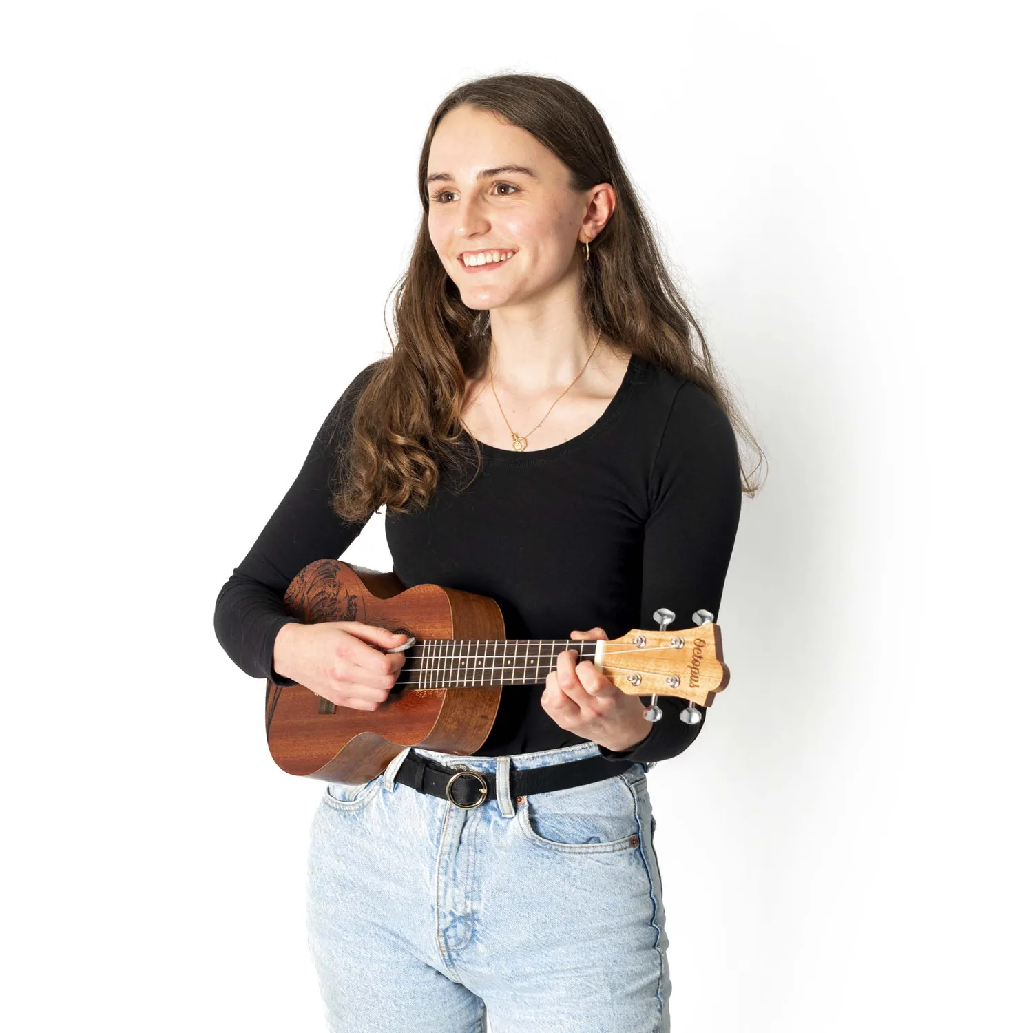 Octopus Rosette sopraan ukelele elektro-akoestisch