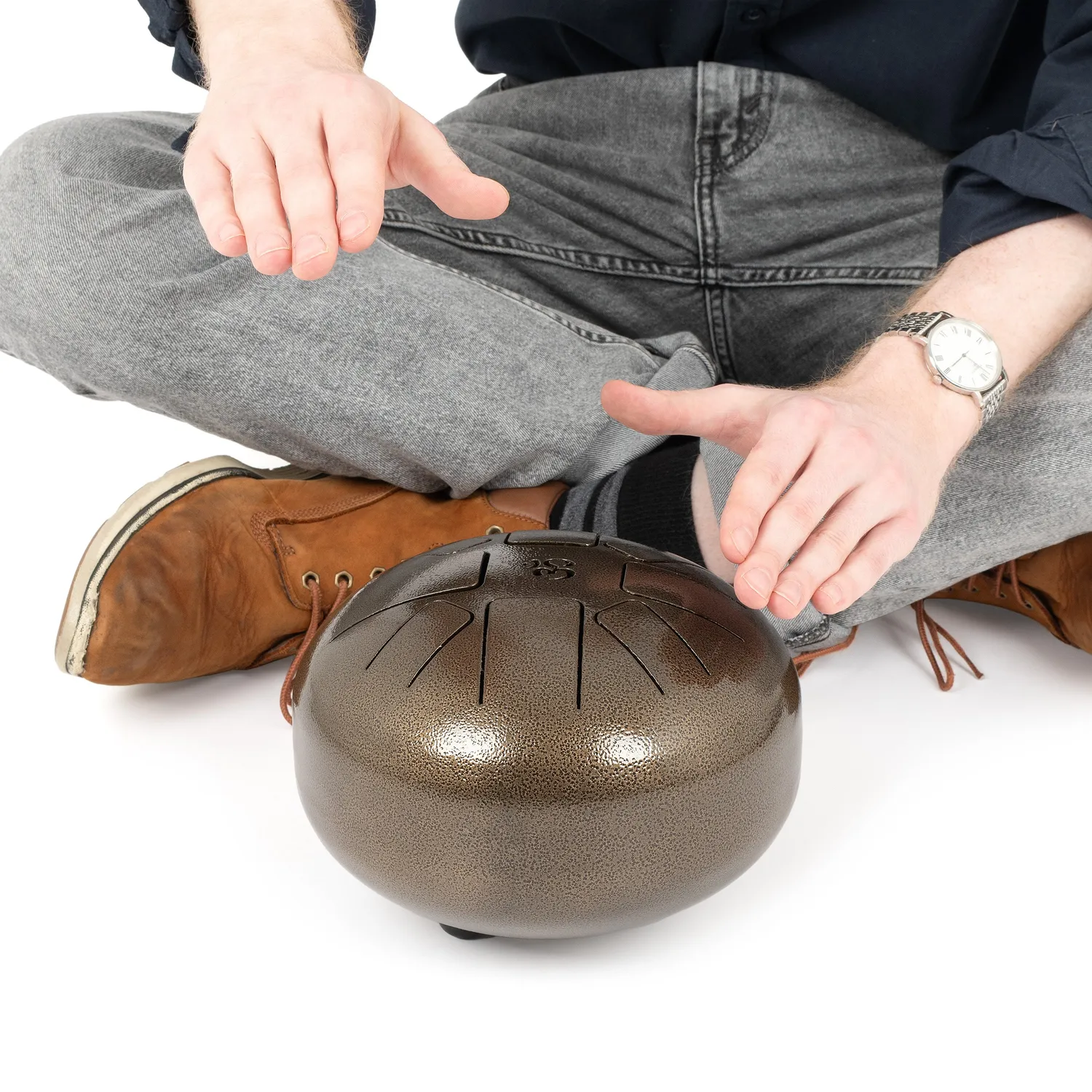 Percussion Plus Honestly Made handpan drum metaal met tas